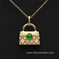 Peace lock jadeite pendant